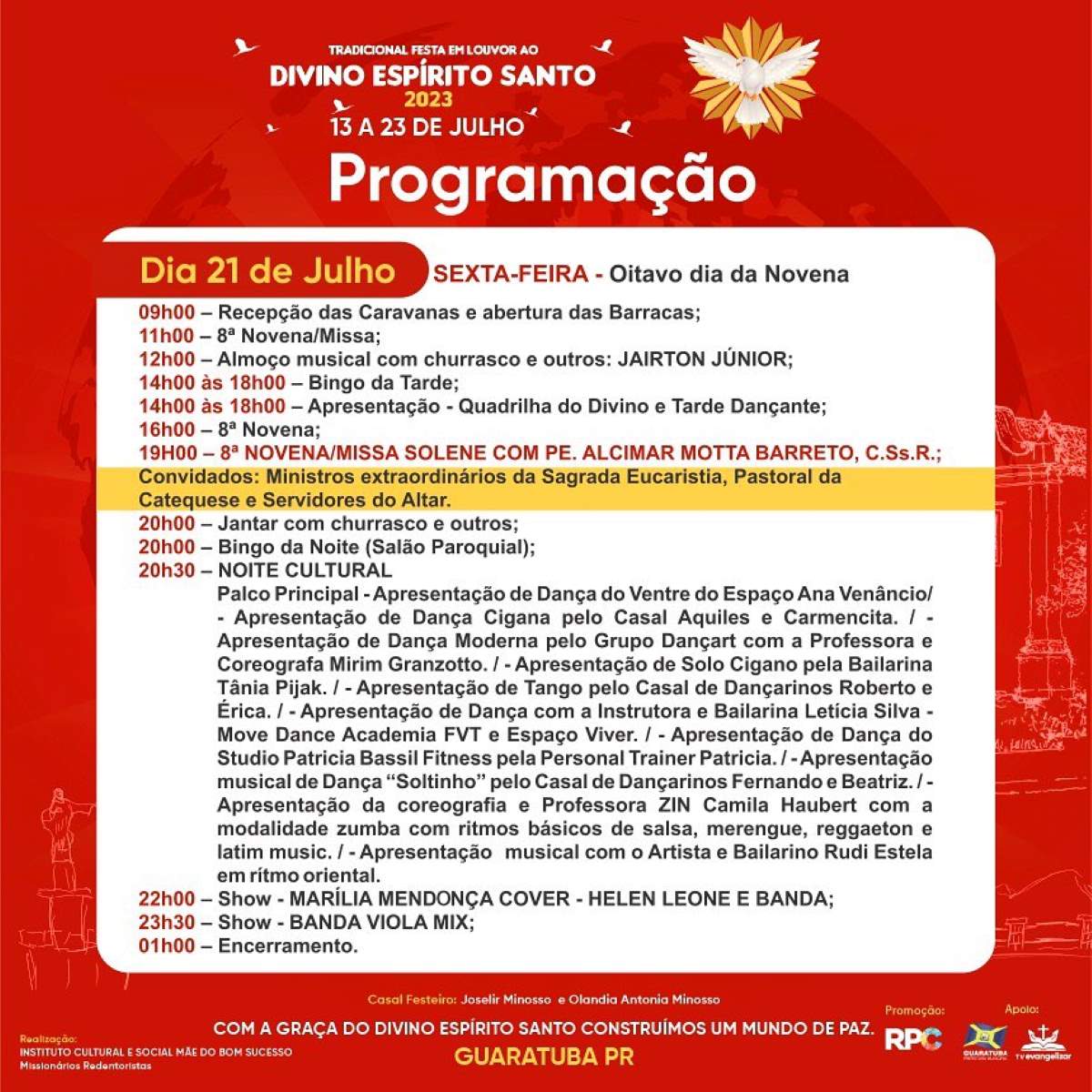 Programação cultural da Festa do Divino começa nesta sexta em